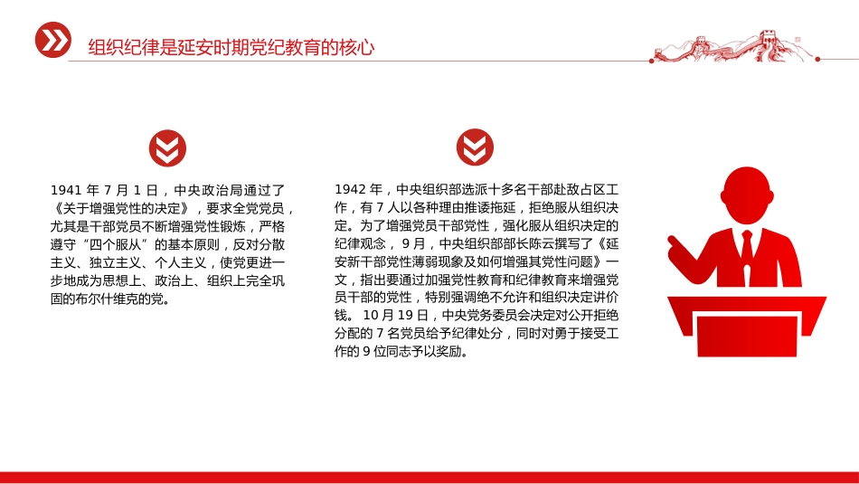 延安时期党纪教育的成效与启示党课ppt+讲稿:增强纪律意识,提高党性修养(3100字,19张)_第10页