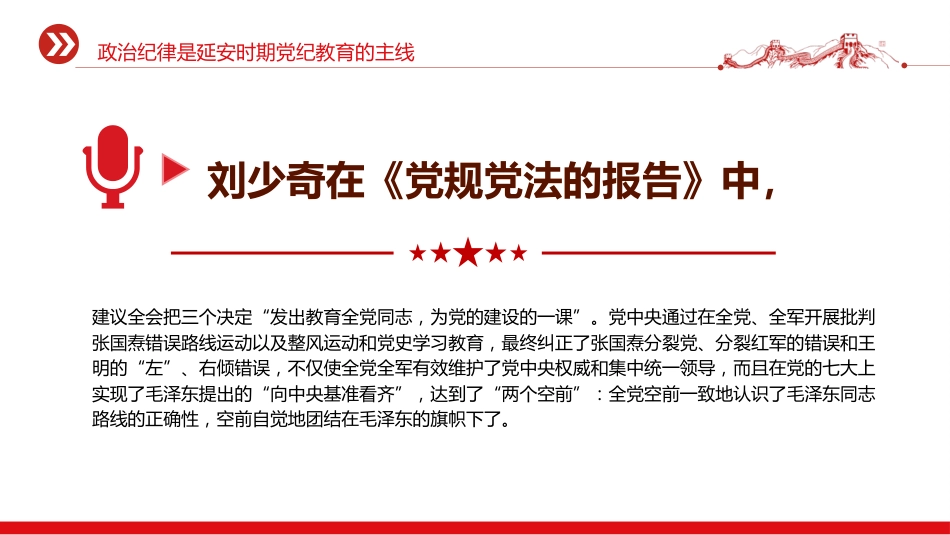 延安时期党纪教育的成效与启示党课ppt+讲稿:增强纪律意识,提高党性修养(3100字,19张)_第7页