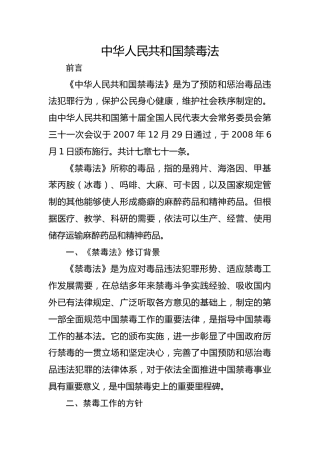党课ppt+讲稿：《禁毒法》全文解读（8300字，45张）