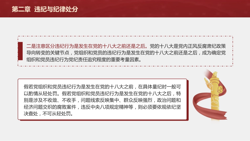 纪律处分条例(党纪)党课ppt+讲稿:第二章违纪与纪律处分解读(15000字,49张)_第8页