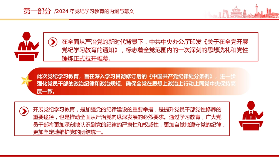 党纪党课ppt+讲稿：党纪学习教育的内涵、内容与路径（1500字，12张）_第4页