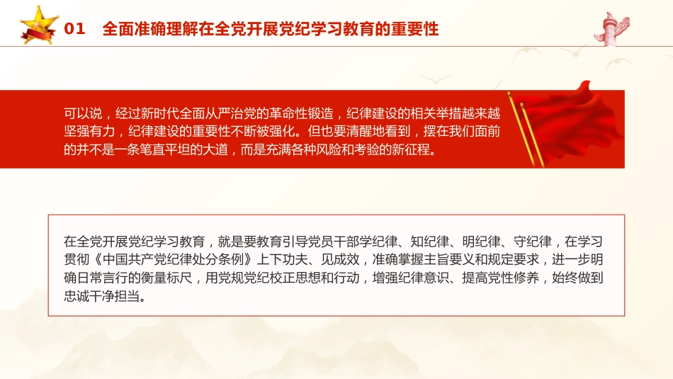 党纪党课ppt+讲稿：准确把握党纪学习教育目标要求（4000字，23张）_第9页