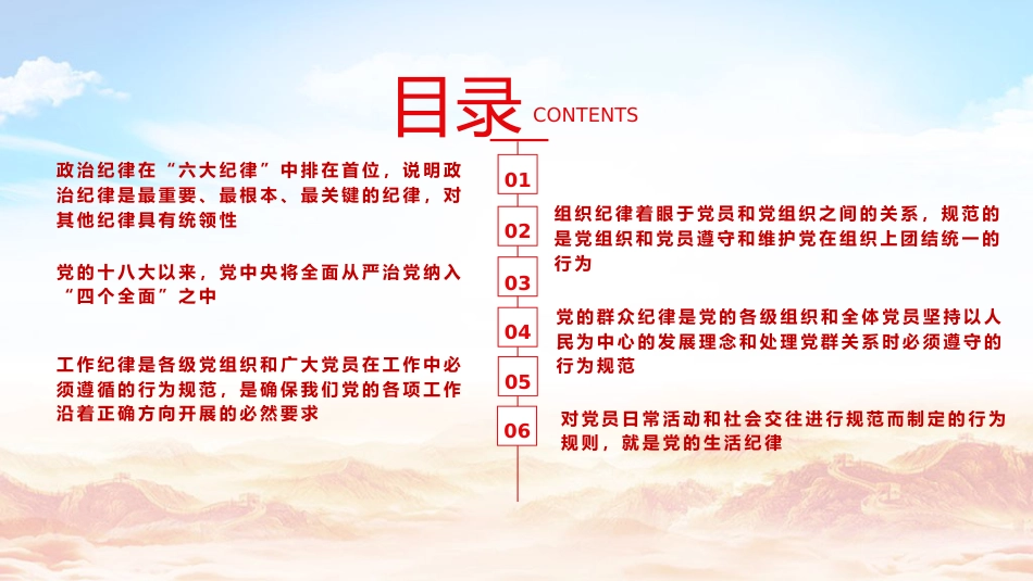 党纪党课ppt+讲稿：六大纪律的主旨要义（4300字，22张）_第3页
