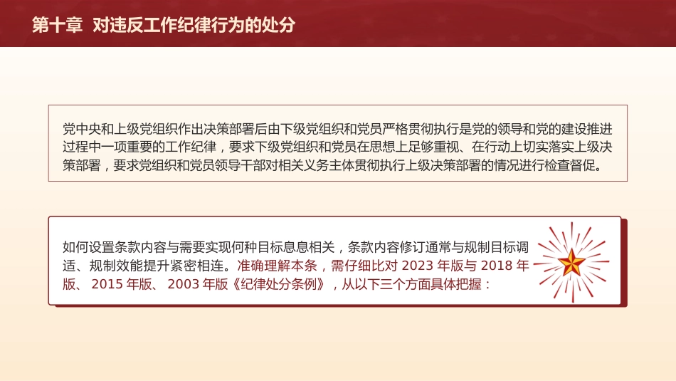党纪党课ppt+讲稿：解读纪律处分条例第十章对违反工作纪律行为的处分（4万字，78张）_第4页