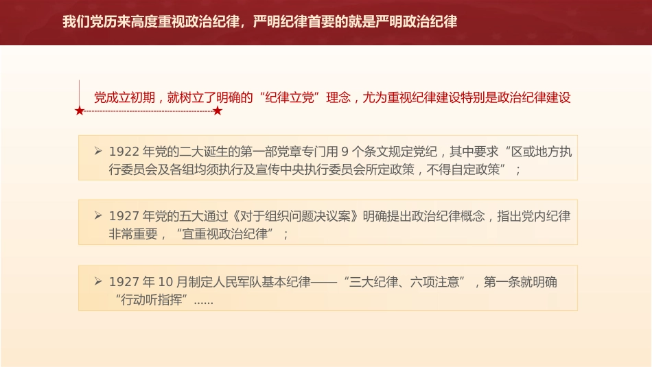 党纪学习教育党课ppt+讲稿:学条例 守党纪 严明政治纪律(4700字,30张)_第7页
