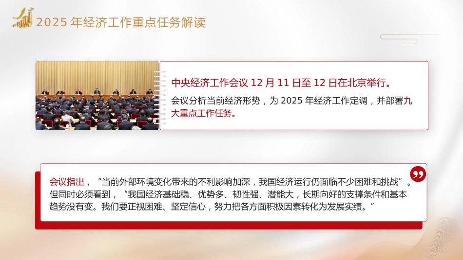 2024年中央经济工作会议党课ppt+讲稿：2025年经济工作重点任务解读（5700字，24张）_第2页
