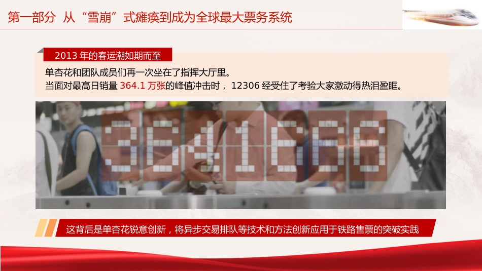 12306的最强大脑时代楷模单杏花人物事迹PPT课件_第8页