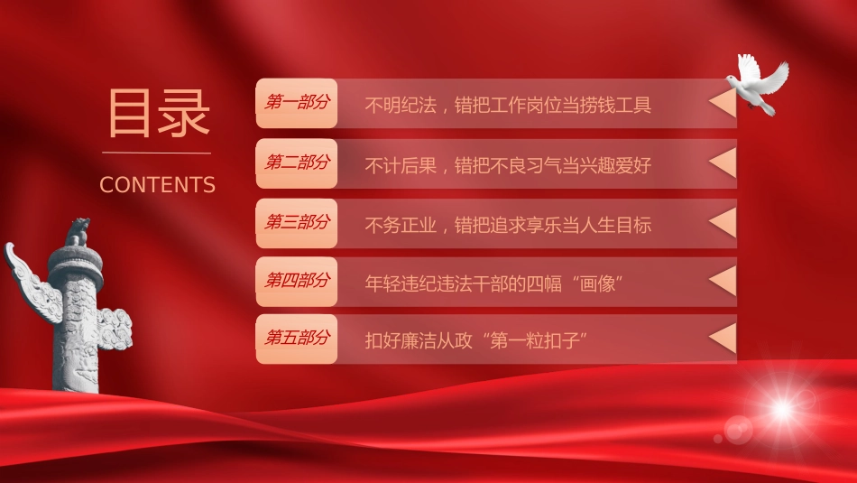 廉政党课ppt+讲稿：年轻干部违纪违法案例警示教育（4100字，30张）_第3页