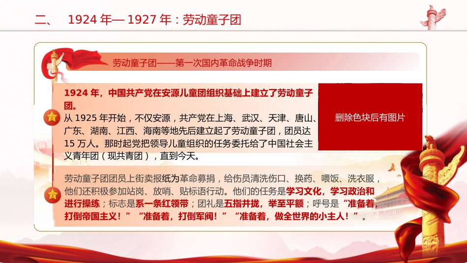 团课ppt+讲稿：少先队发展史（2200字，12张）_第5页