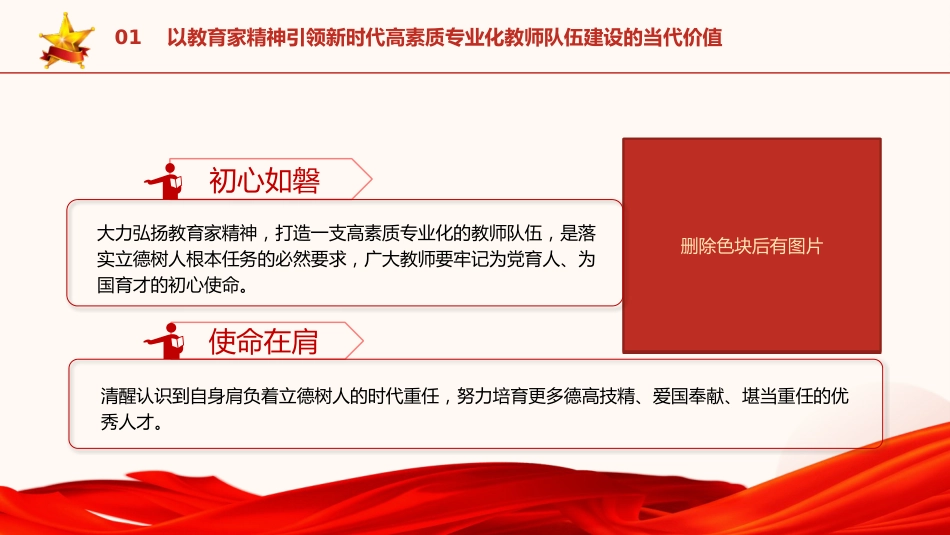 党课ppt+讲稿:以教育家精神引领新时代高素质专业化教师队伍建设(7100字,40张,学校教体)_第10页