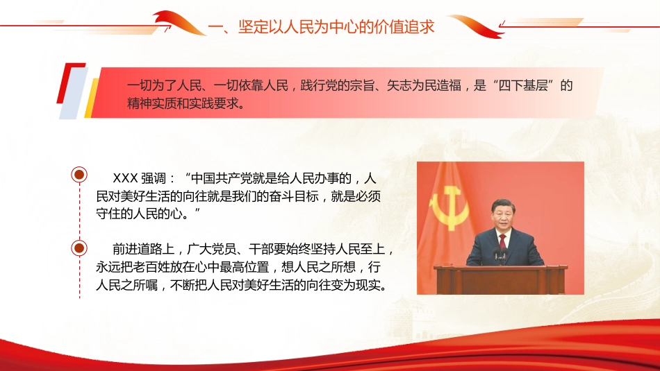 主题教育党课ppt+讲稿:弘扬“四下基层”优良作风(1500字,14张)_第7页