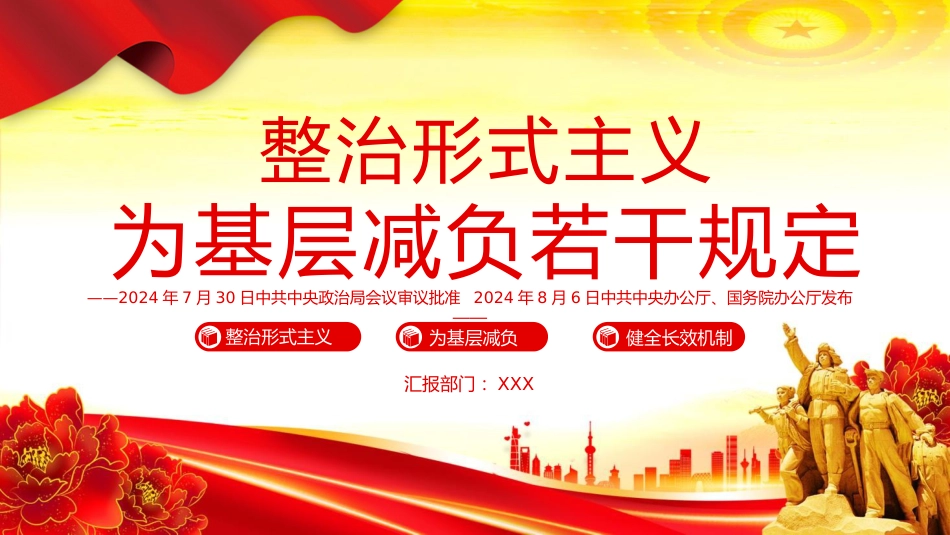 2025党课PPT课件:整治形式主义为基层减负若干规定_第1页