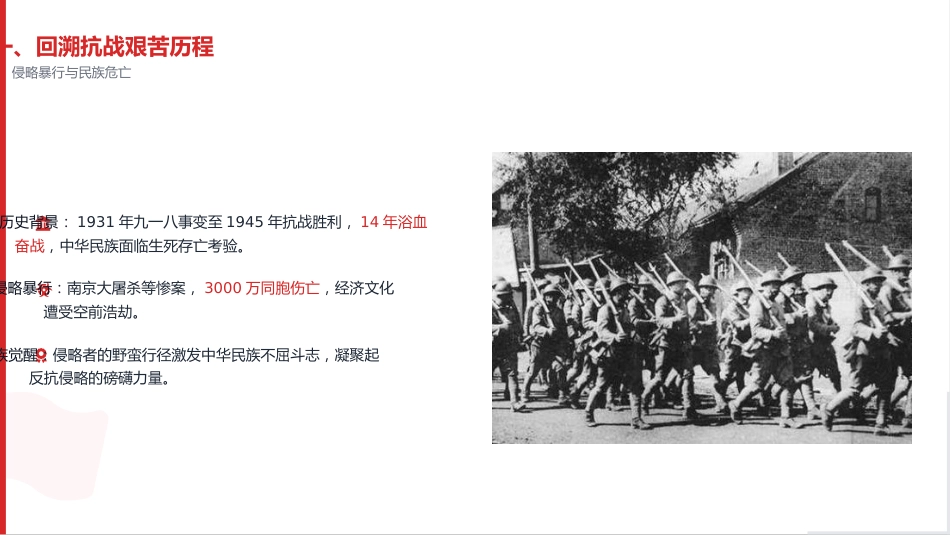 铭记历史 砥砺前行——纪念中国人民抗日战争胜利80周年专题党课PPT_第3页