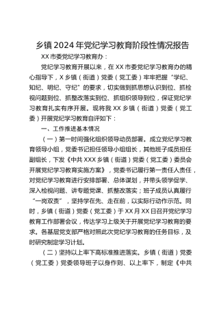 党纪学习教育阶段性工作总结1900字