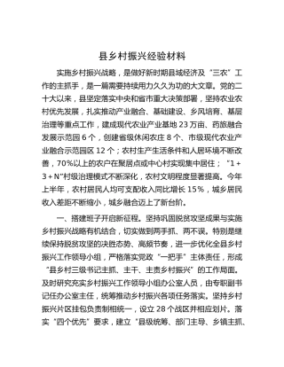 县乡村振兴经验交流