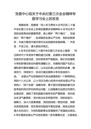 纪委三次全会精神专题学习会上的心得研讨发言5900字