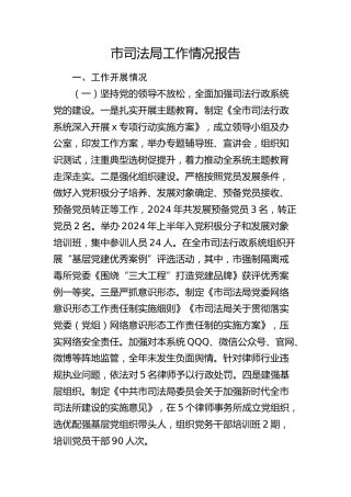 市司法局工作情况总结报告2700字