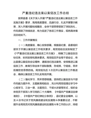 违纪违法案以案促改工作总结1700字