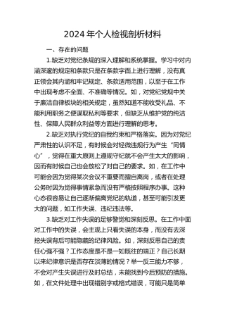 个人党纪学习教育检视剖析（对照检查）