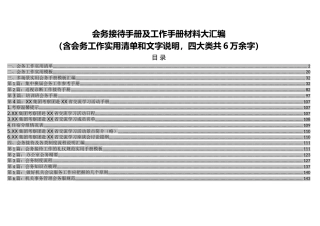 集团会务接待手册及工作手册材料大汇编（6万字）