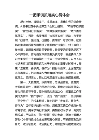 一把手谈抓落实心得体会发言3000字