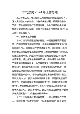 市司法局2024年工作总结(1)
