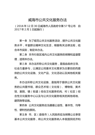 公共文化服务办法