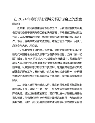 在2024年意识形态领域分析研讨会上的发言_1