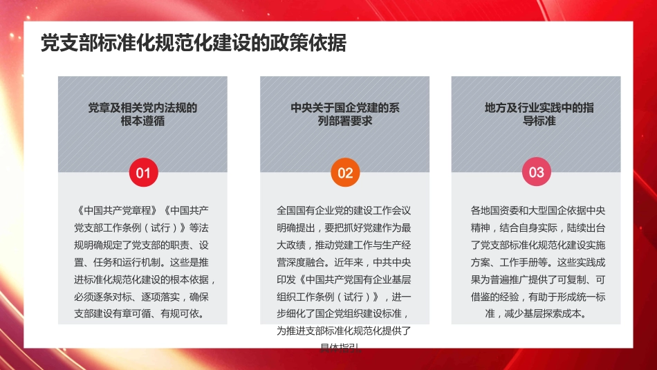 PPT:推进党支部标准化规范化建设 以高质量党建引领国有企业高质量发展_第5页