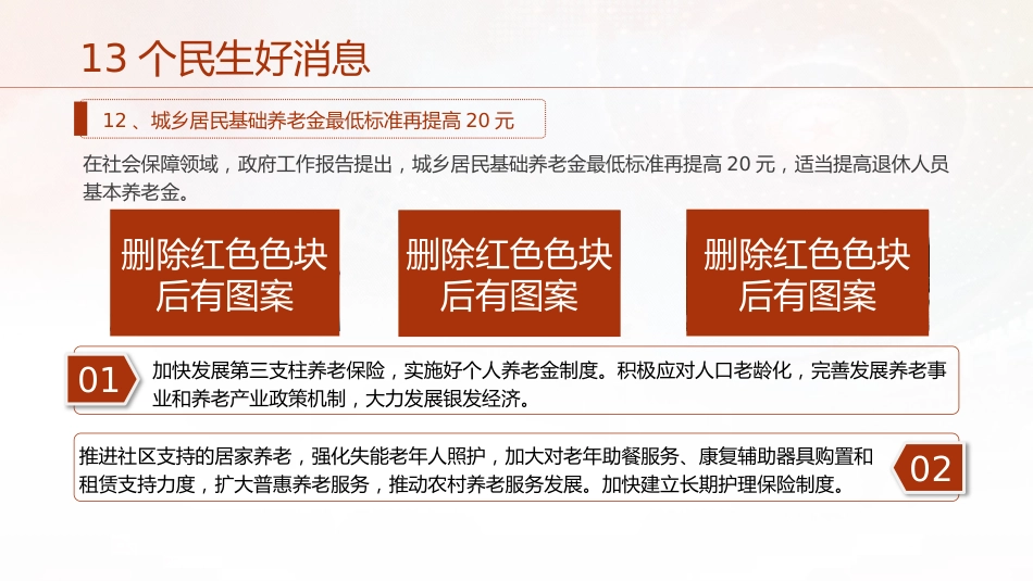 两会党课ppt+讲稿:聚焦政府工作报告13个民生工作(2400字,12张)_第9页