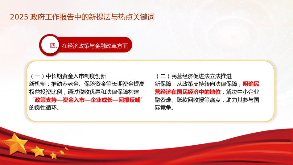 两会党课ppt+讲稿:2025年政府工作报告中的新提法与热点关键词(1500字,13张)_第8页