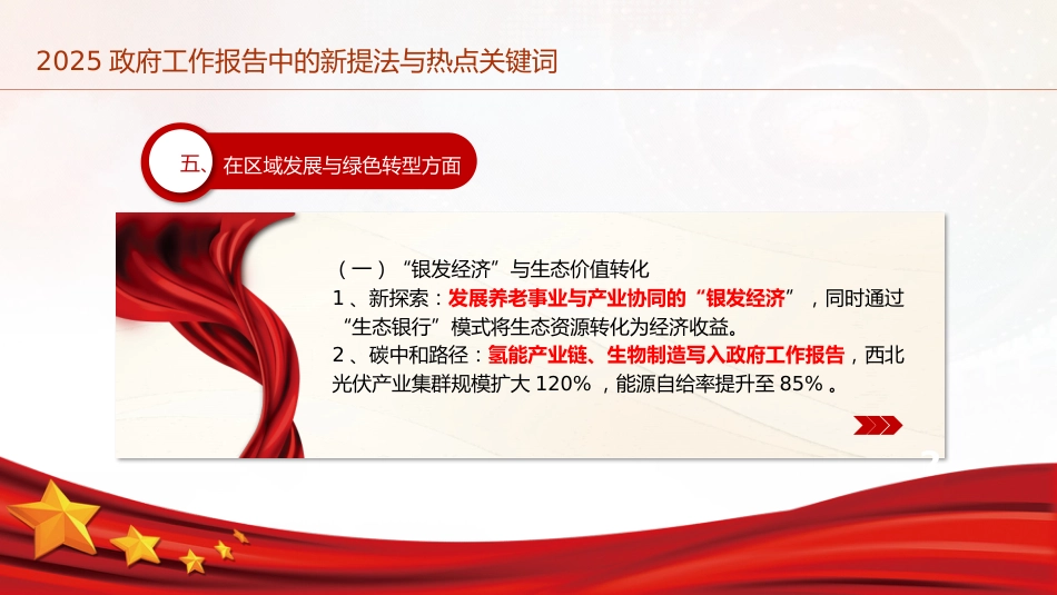 两会党课ppt+讲稿:2025年政府工作报告中的新提法与热点关键词(1500字,13张)_第9页