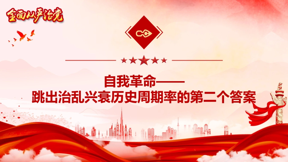 纪检监察廉政党课ppt+讲稿：深刻领会党的自我革命重要思想的精髓要义与实践要求（4800字，32张）_第5页