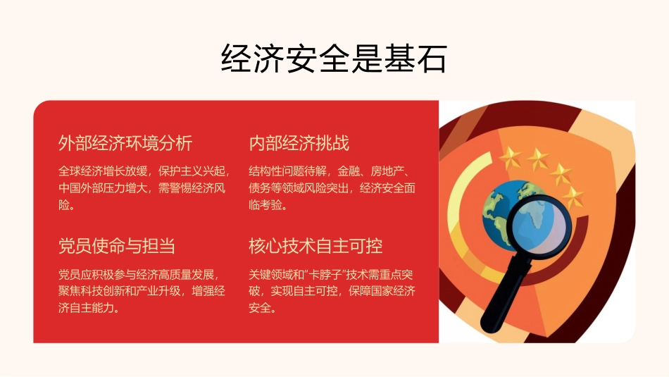 党课ppt+讲稿:坚持总体国家安全观,树牢党员责任和担当(6700字,28张)_第7页