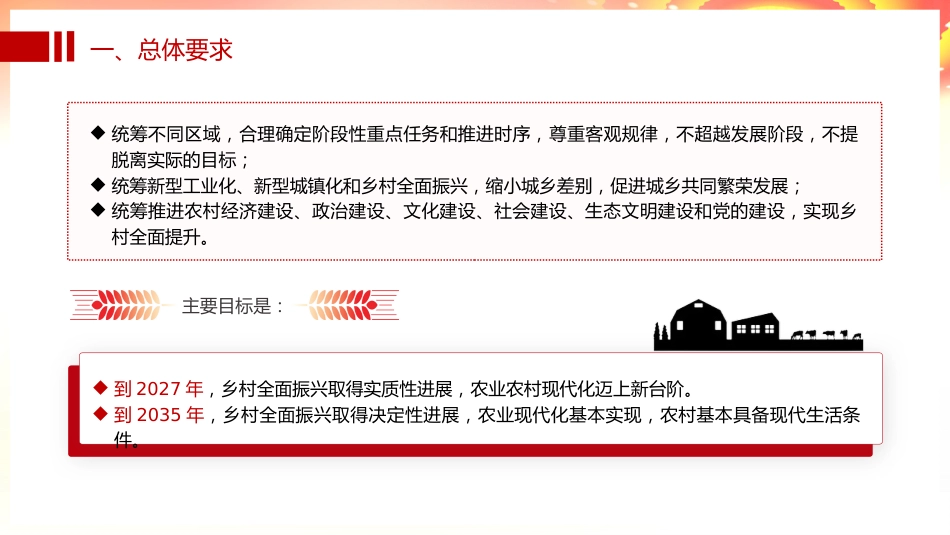 党课ppt+讲稿：乡村全面振兴规划（2024-2027年）全文学习（9400字，37张）_第6页