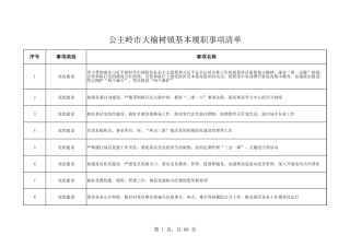 乡镇（街道）履行职责事项清单24