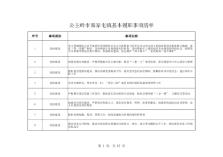 乡镇（街道）履行职责事项清单19