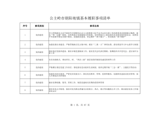 乡镇（街道）履行职责事项清单17