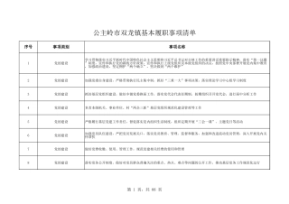 乡镇（街道）履行职责事项清单16