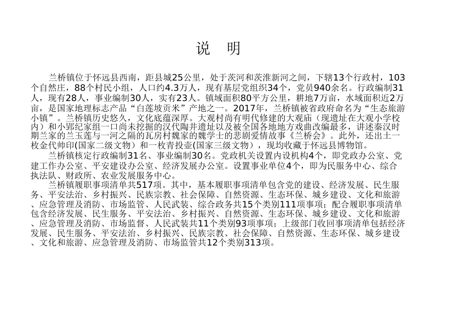 怀远县兰桥镇履职事项清单_第2页