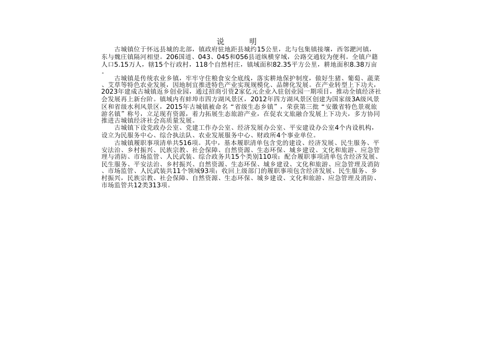 怀远县古城镇履职事项清单_第2页