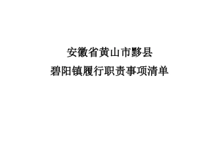 乡镇履行职责事项清单12