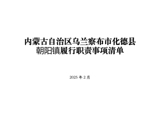 乡镇履行职责事项清单10
