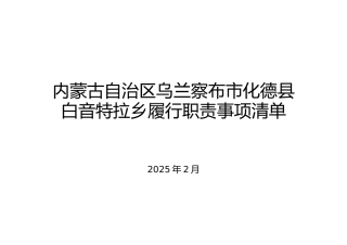 乡镇履行职责事项清单8
