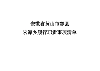 乡镇履行职责事项清单5