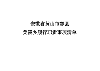 乡镇履行职责事项清单4