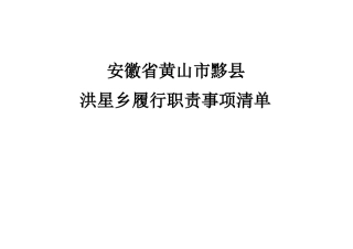 乡镇履行职责事项清单3
