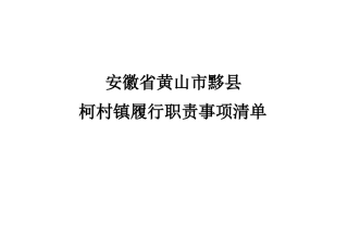 乡镇履行职责事项清单2