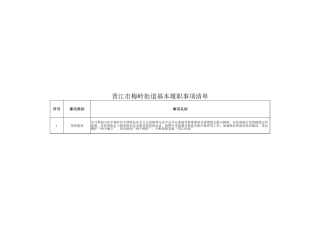 梅岭街道履职事项清单