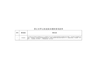 罗山街道履职事项清单